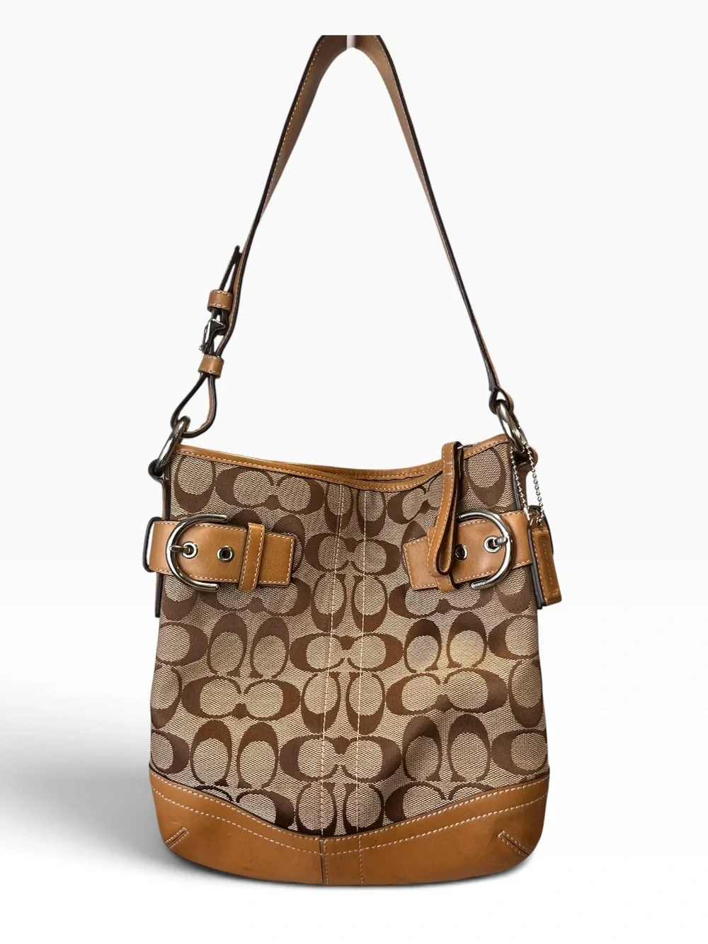 Coach Vintage 2005 Soho Signature Jacquard Shoulder Bag 3577 Brown Hobo
